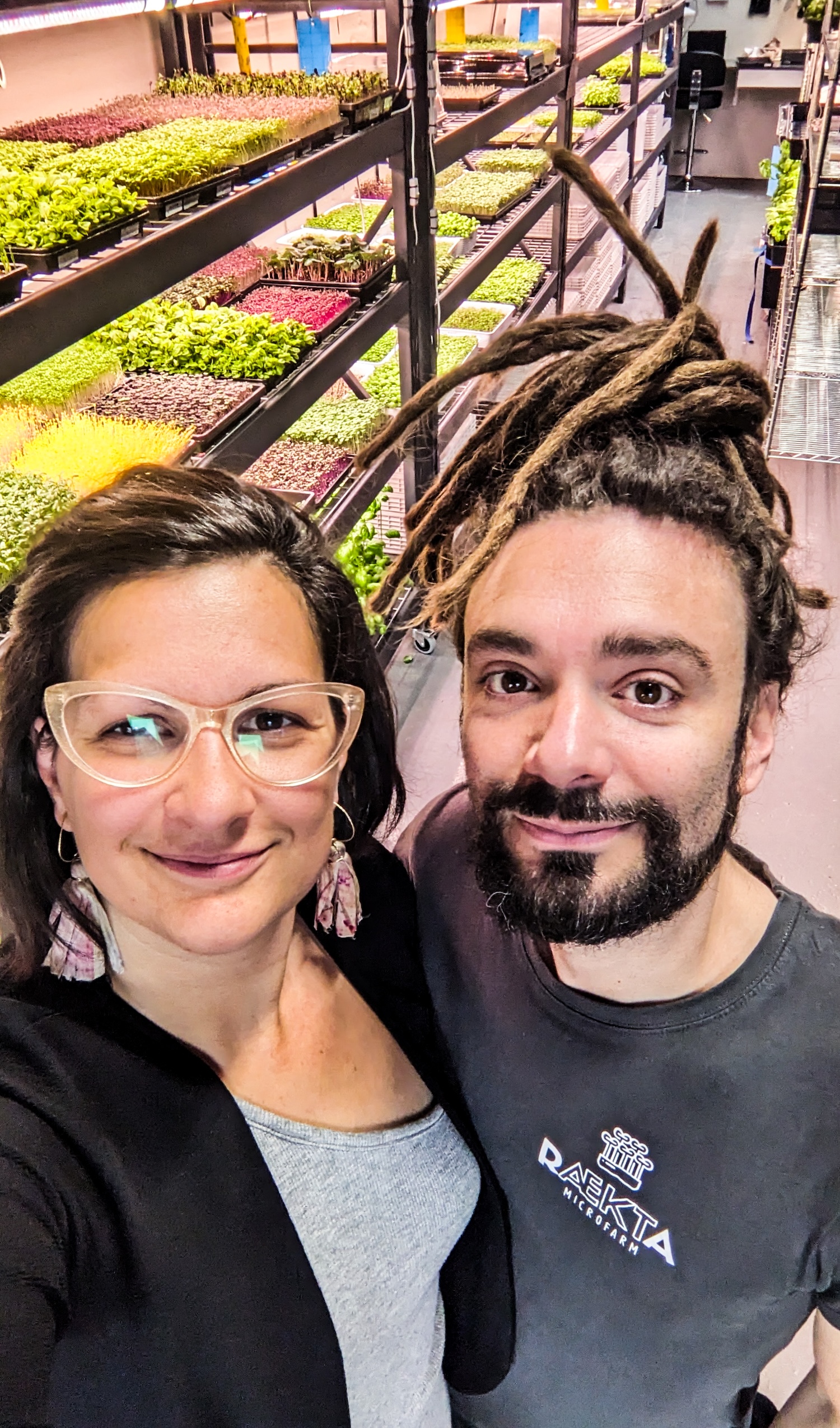 Giacomo and Serena at Rækta Microfarm